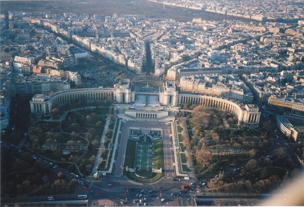 the Trocadero square from the Eiffel Tower