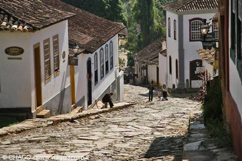 slightly sloping little street