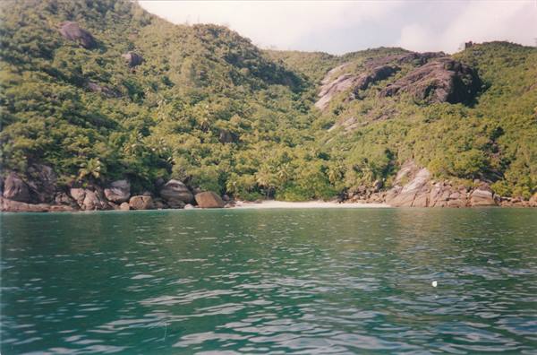 secluded little beach in Ternay bay