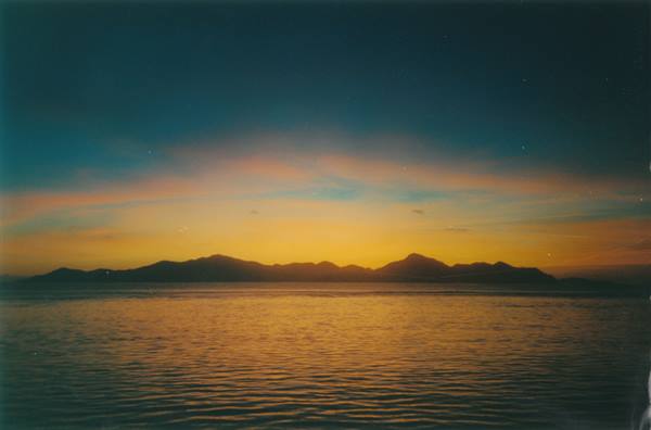 enchanting sunset at Anse Réunion
