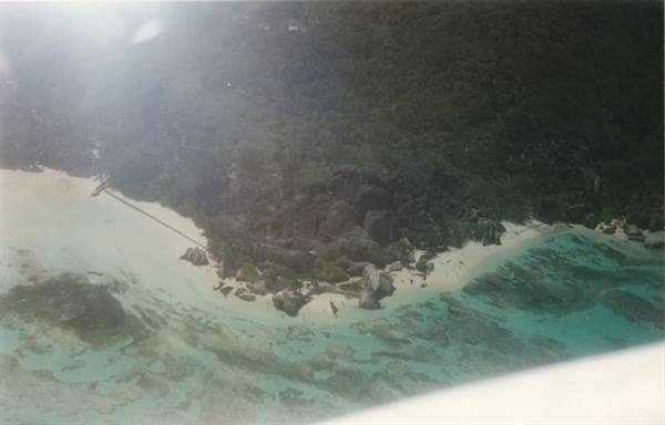 La Digue, Anse Source d'Argent from above