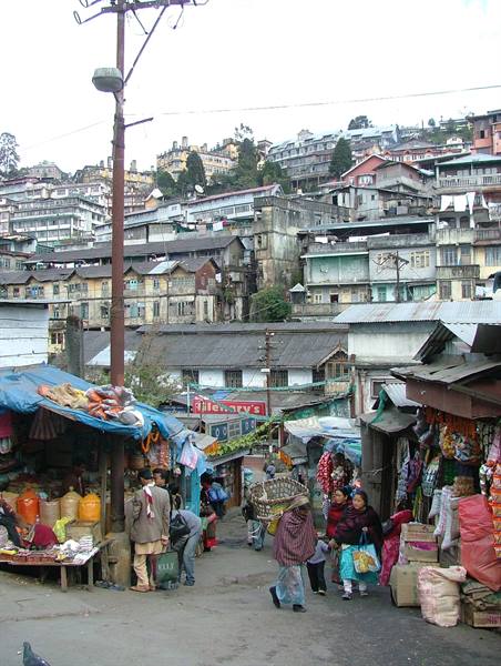 towards the market area