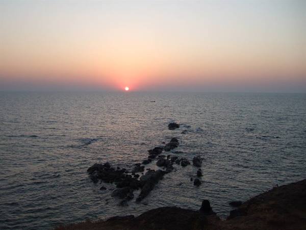 sunset from Vogator beach