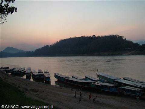 typical barges on the Mekong