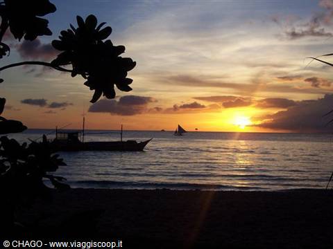 sunset at White Beach