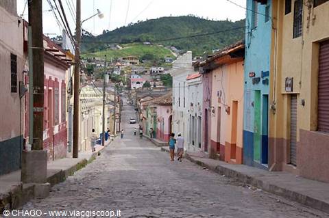 little street in Santa Rosa de Copán