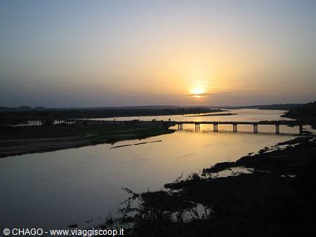 sunset over the Niger