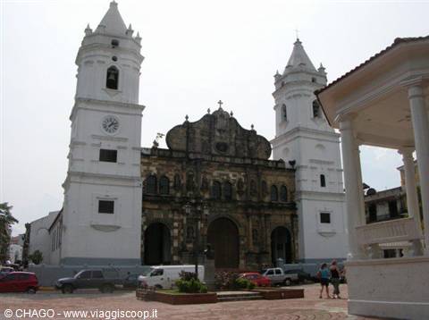 the cathedral in Casco Viejo