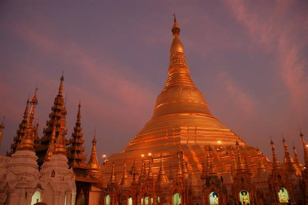 Golden Pagoda at sunset