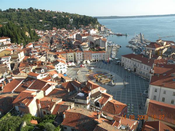 Piran: Tartini square seen from San Giorgio