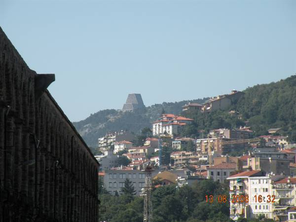 modern church on the hill