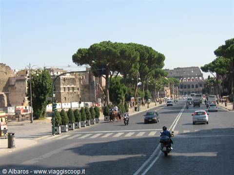 via Cavour towards the Colosseum