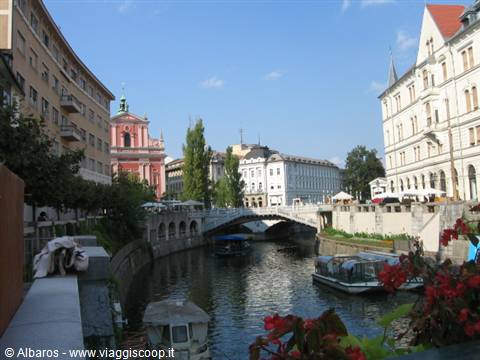 from a bridge in the centre...