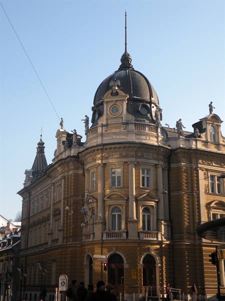 a building on the commercial street