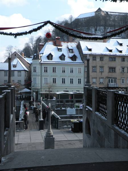 a bridge with a view of the castle