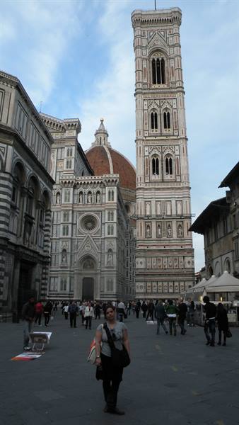 in front of the Duomo, Giotto's Campanile and Baptistery
