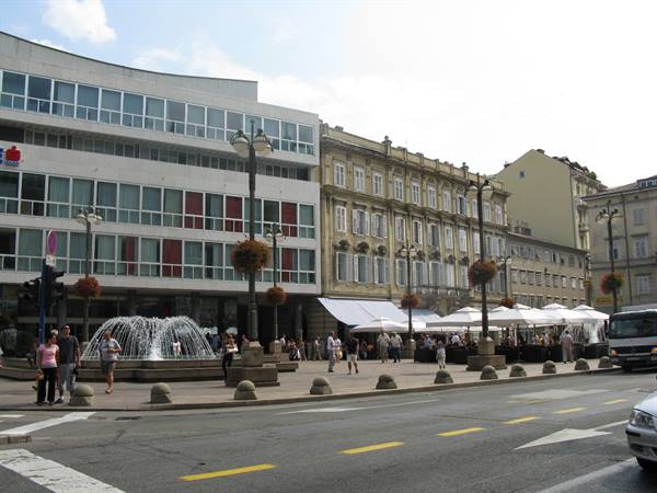 Jodranski square in Fiume