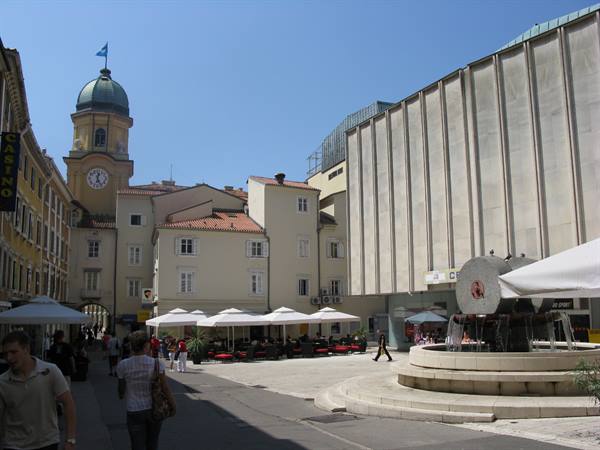 the Civic Tower seen from Ivana Koblera square