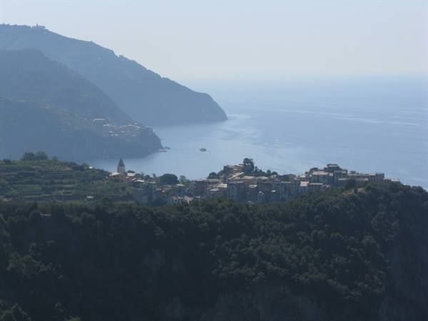 Corniglia and Manarola seen from the path towards Vernazza