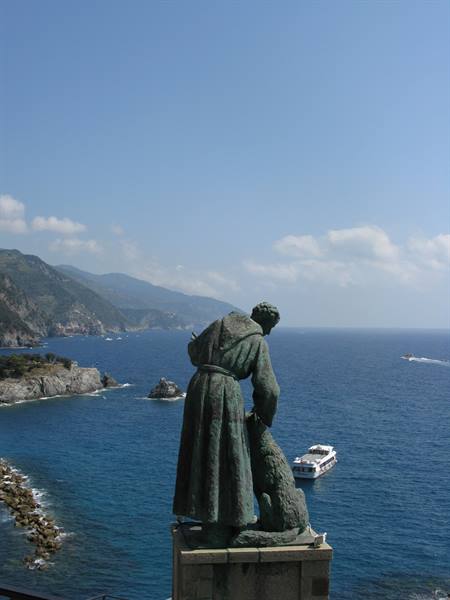 San Francesco overlooks the sea of Monterosso