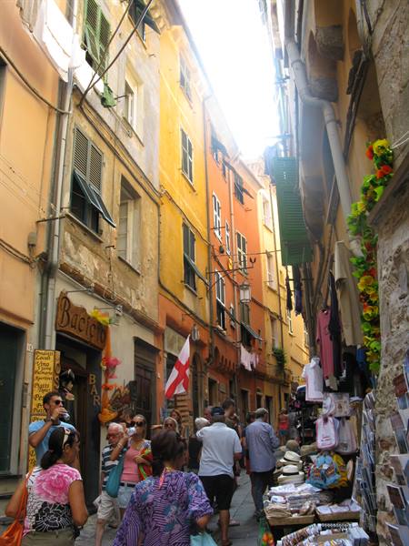 main street full of shops