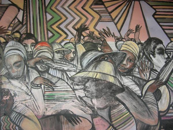murals at the Cane Garden Bay Beach Hotel