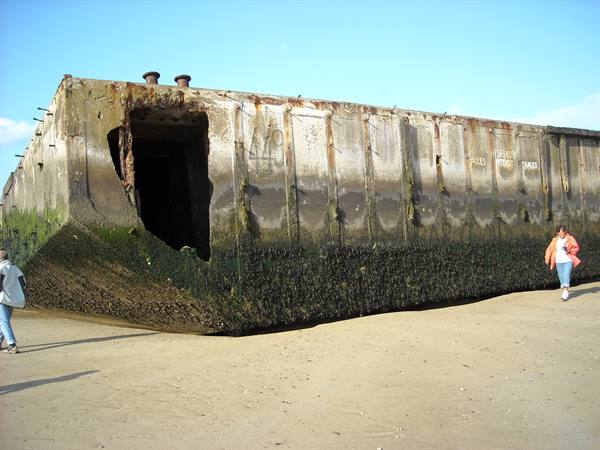 one of the barges used for the landing