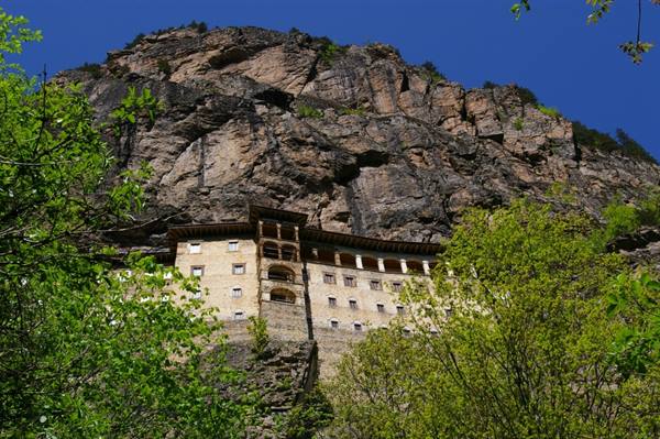 Sumela Monastery built into the cliff face, Trabzon