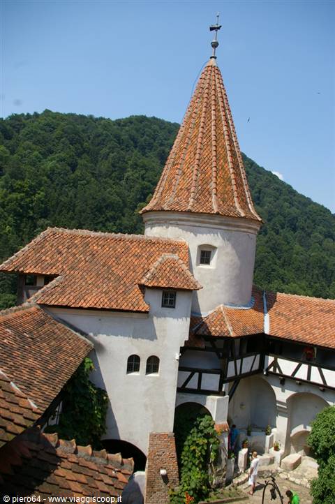The legendary castle of Count Dracula, inner courtyard