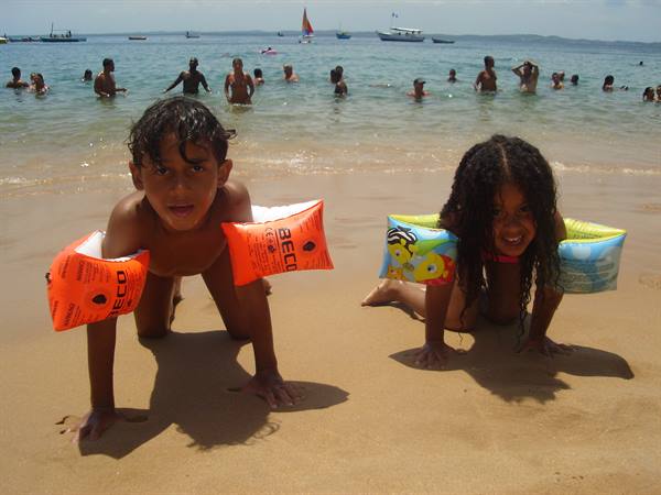Grandchildren of donna Aurea Pereira  ( our landlady)  
