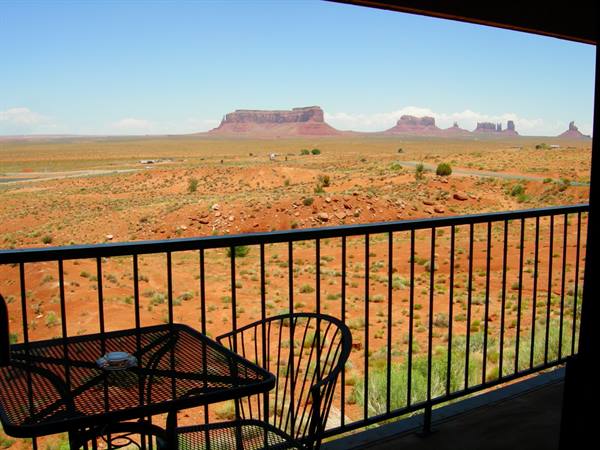Panorama from our room - Monument Valley