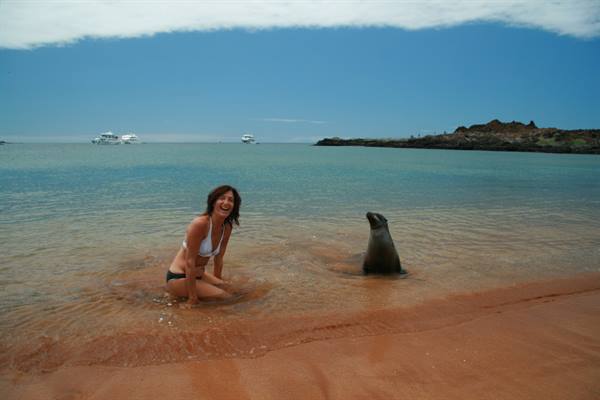 Me and the sea lion after the game