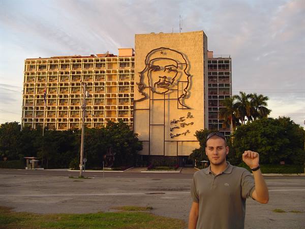 Revolution Square in Havana, steel portrait of Che Guevara on the ministry building