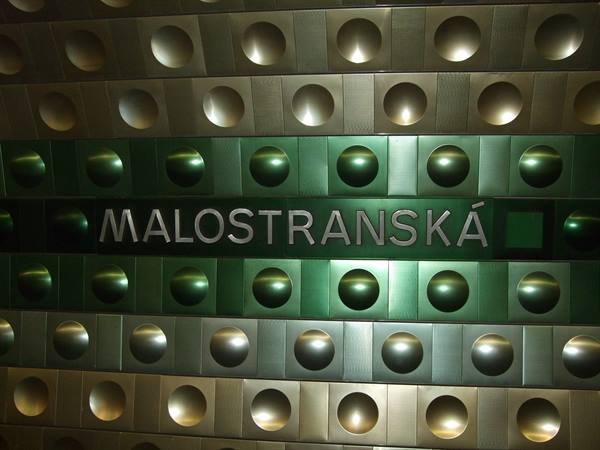 At the metro stop