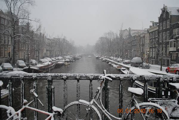 snow on the canals