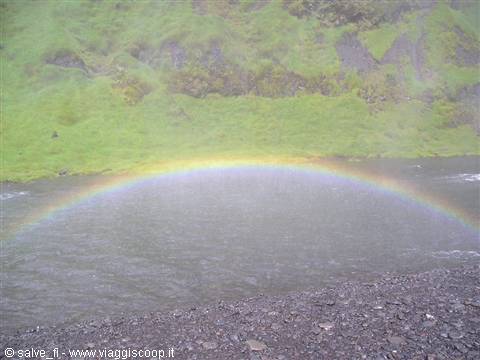 rainbow under the waterfall!