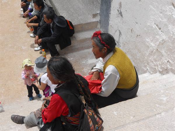 on the stairways of the Potala