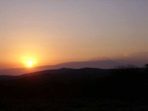 Sunrise over Kilimanjaro...