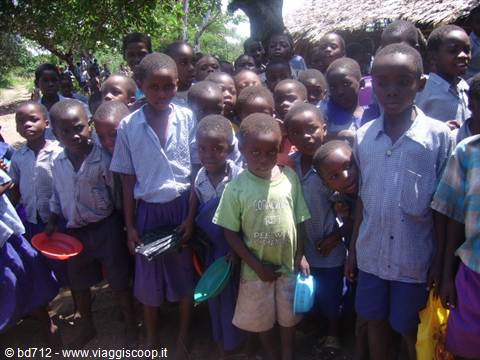 Kids at the lunch break