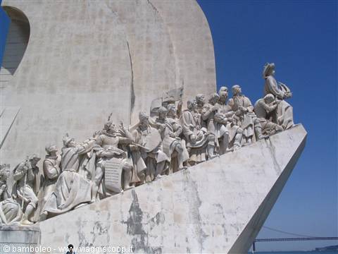 Padrão dos Descobrimentos in Lisbon, stone explorer statues under sunlight