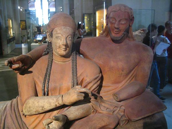Sarcophagus of the Spouses from Cerveteri, painted terracotta, Louvre