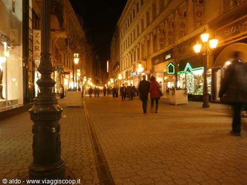 Vaci Street by night