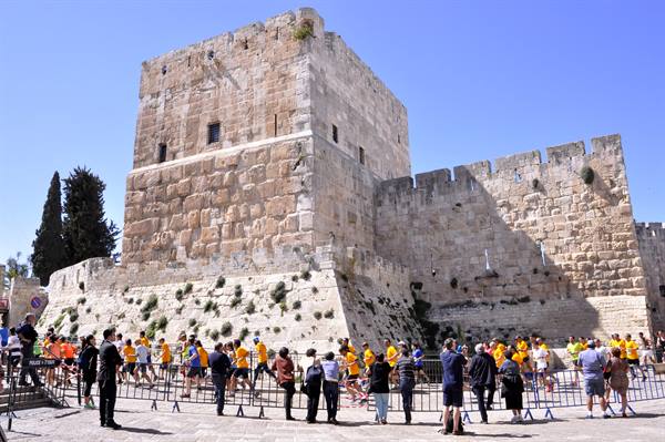 Jerusalem Marathon under the Tower of David