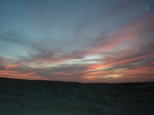 sunset on the dunes