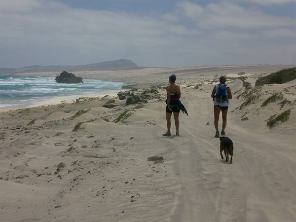Santa Maria wreck in the distance