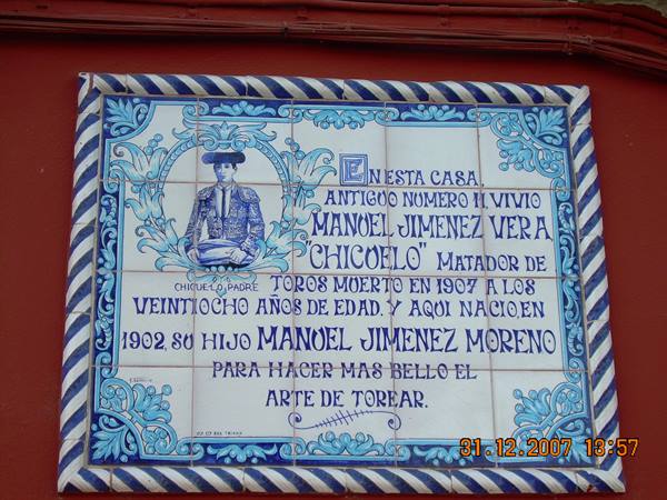 Azulejo in the houses of the Triana district