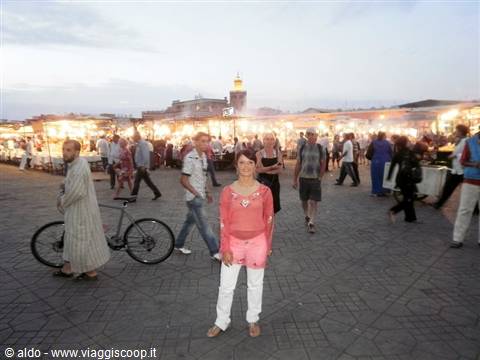 Jemaa el Fna Square in the evening