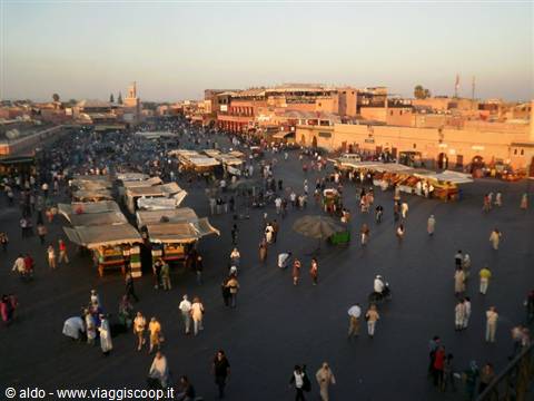 Jemaa el Fna Square at sunset