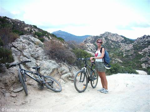 In mountain bike in the Agriates