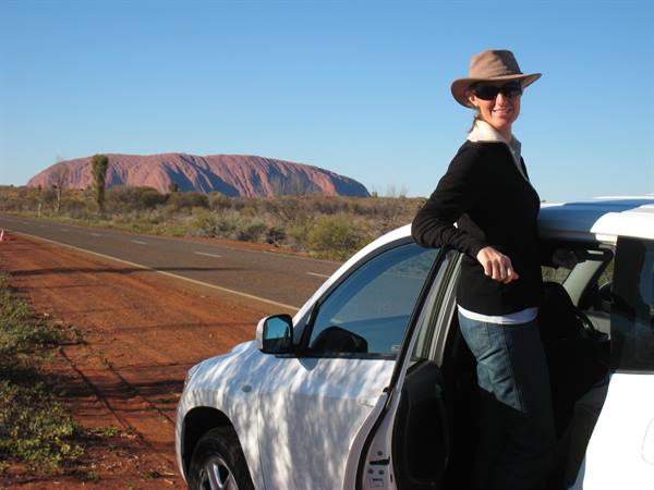Uluru from the road to Kata Tjuta